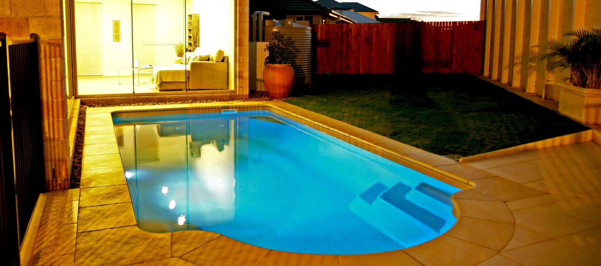 Lagoona is a modern geometric style pool