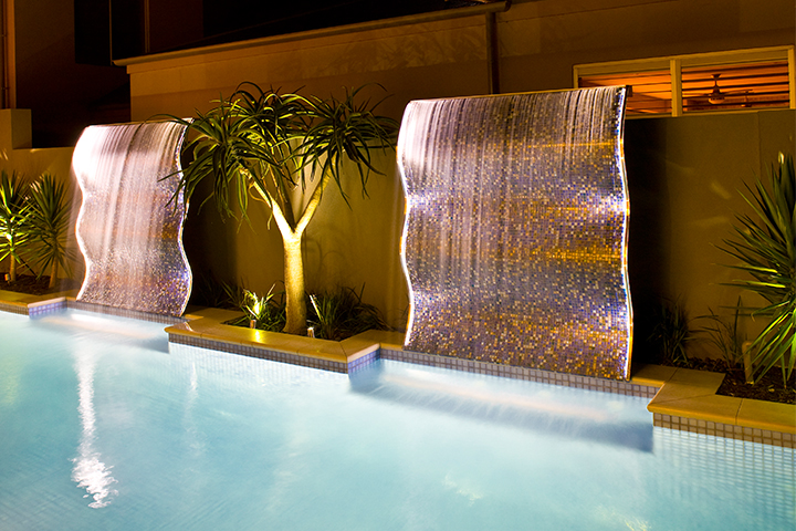 Swimming Pool Water Features with the Wow Factor